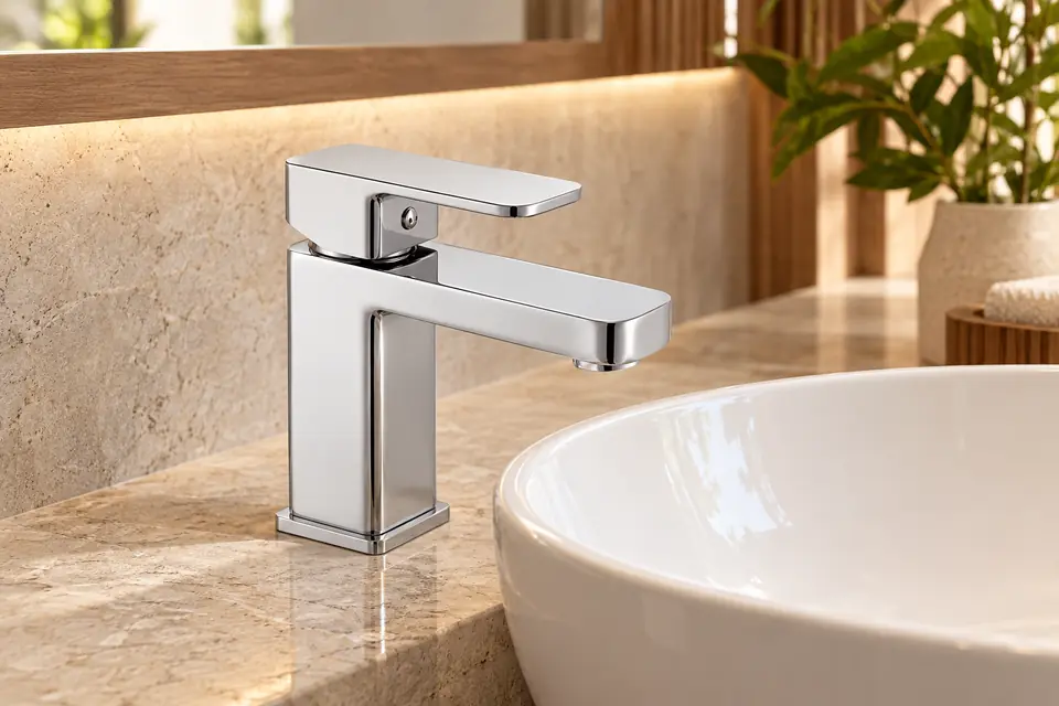 Aplicação de Axiom Slim Monocomando 2875 C 52 em bancada de lavabo
