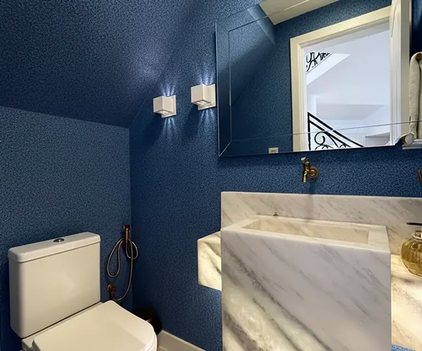 Lavabo com textura decorativa
